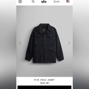 Like new Alpha industries Black jacket for men in size medium.